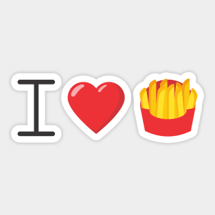 I Love Frys Emoji Logo Sticker